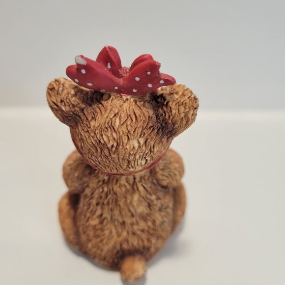 Vintage Teddy Bear Figurines Set of 4 Each about 3" - Picture 7 of 13